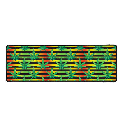 Rasta Striped Pattern Print Long Kitchen Mat