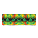 Rasta Striped Pattern Print Long Kitchen Mat