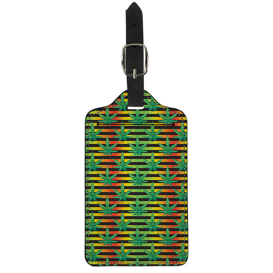 Rasta Striped Pattern Print Luggage Tag