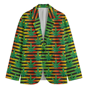 Rasta Striped Pattern Print Men's Blazer