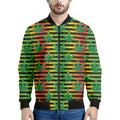 Rasta Striped Pattern Print Men's Bomber Jacket