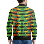 Rasta Striped Pattern Print Men's Bomber Jacket