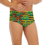 Rasta Striped Pattern Print Men's Briefs