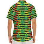 Rasta Striped Pattern Print Men's Deep V-Neck Shirt