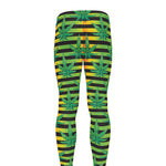 Rasta Striped Pattern Print Men's leggings