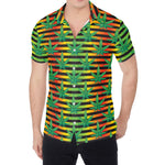 Rasta Striped Pattern Print Men's Shirt