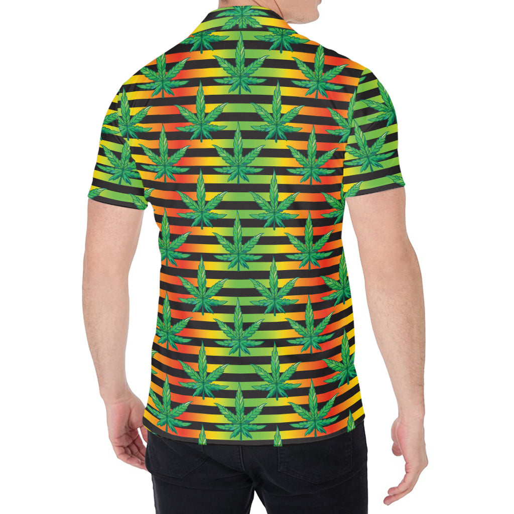 Rasta Striped Pattern Print Men's Shirt