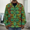 Rasta Striped Pattern Print Men's Shirt Jacket