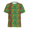 Rasta Striped Pattern Print Men's Sports T-Shirt