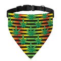 Rasta Striped Pattern Print Over The Collar Dog Bandana