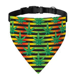 Rasta Striped Pattern Print Over The Collar Dog Bandana