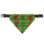 Rasta Striped Pattern Print Over The Collar Dog Bandana