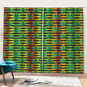 Rasta Striped Pattern Print Pencil Pleat Curtains