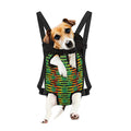 Rasta Striped Pattern Print Pet Carrier Backpack