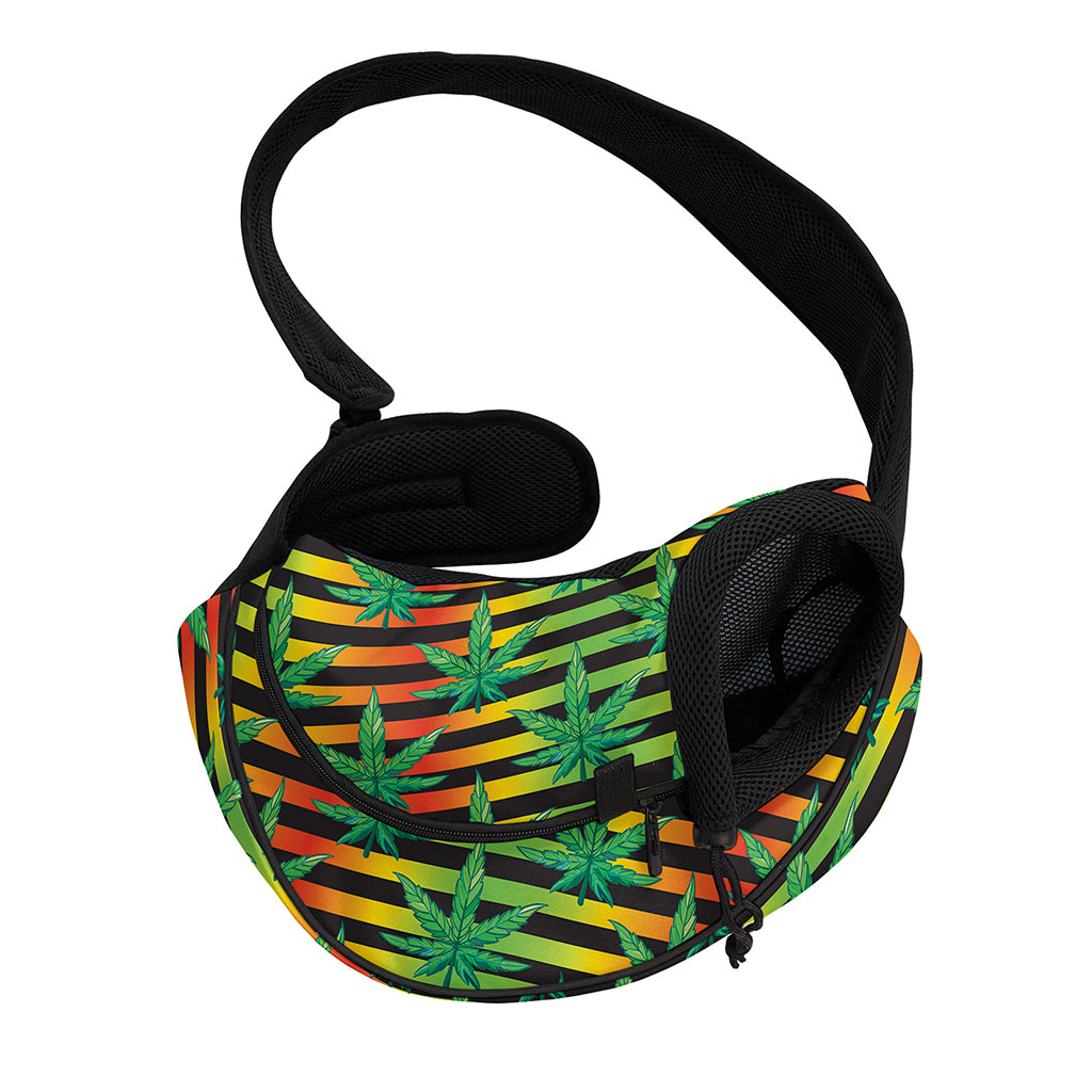 Rasta Striped Pattern Print Pet Sling Carrier