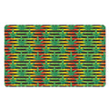 Rasta Striped Pattern Print Polyester Doormat