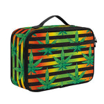 Rasta Striped Pattern Print Portable Lunch Bag