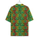 Rasta Striped Pattern Print Rayon Hawaiian Shirt