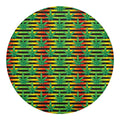 Rasta Striped Pattern Print Round Blanket