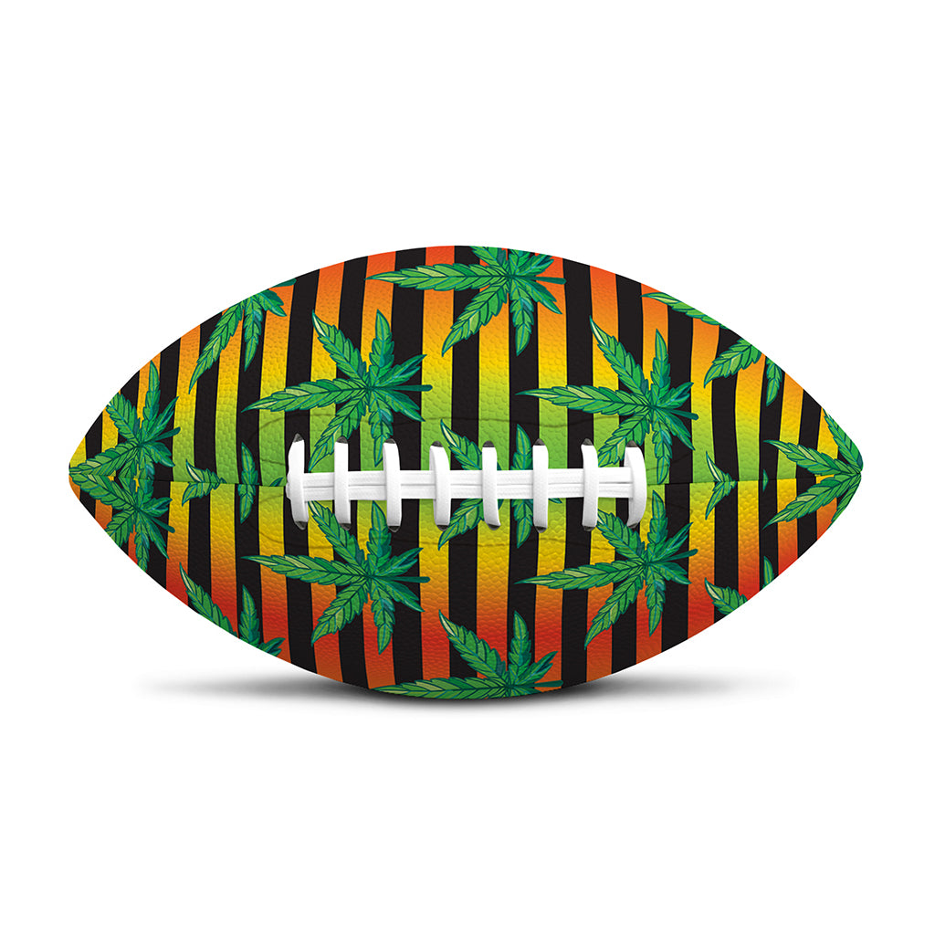 Rasta Striped Pattern Print Rugby Ball