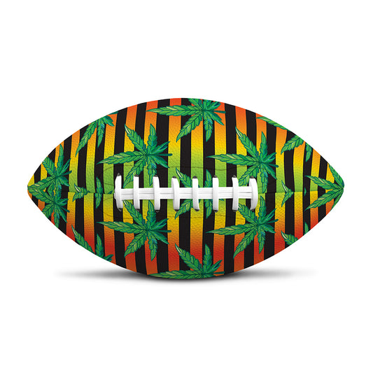 Rasta Striped Pattern Print Rugby Ball