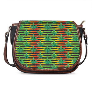 Rasta Striped Pattern Print Saddle Bag