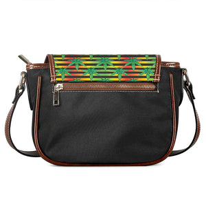 Rasta Striped Pattern Print Saddle Bag