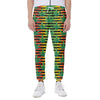 Rasta Striped Pattern Print Scuba Joggers