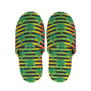 Rasta Striped Pattern Print Slippers