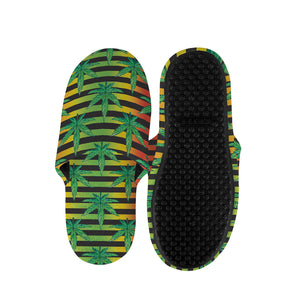 Rasta Striped Pattern Print Slippers