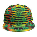 Rasta Striped Pattern Print Snapback Cap