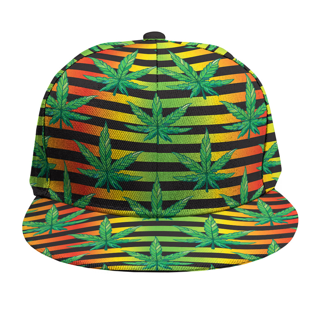 Rasta Striped Pattern Print Snapback Cap