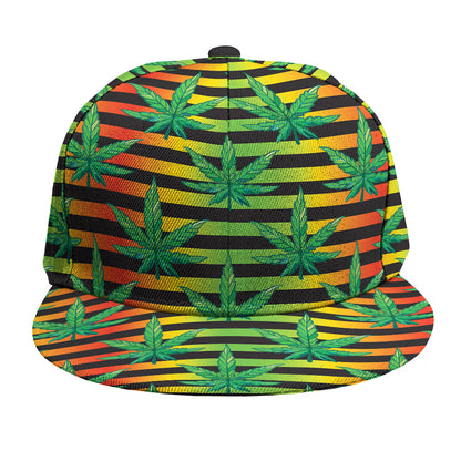 Rasta Striped Pattern Print Snapback Cap