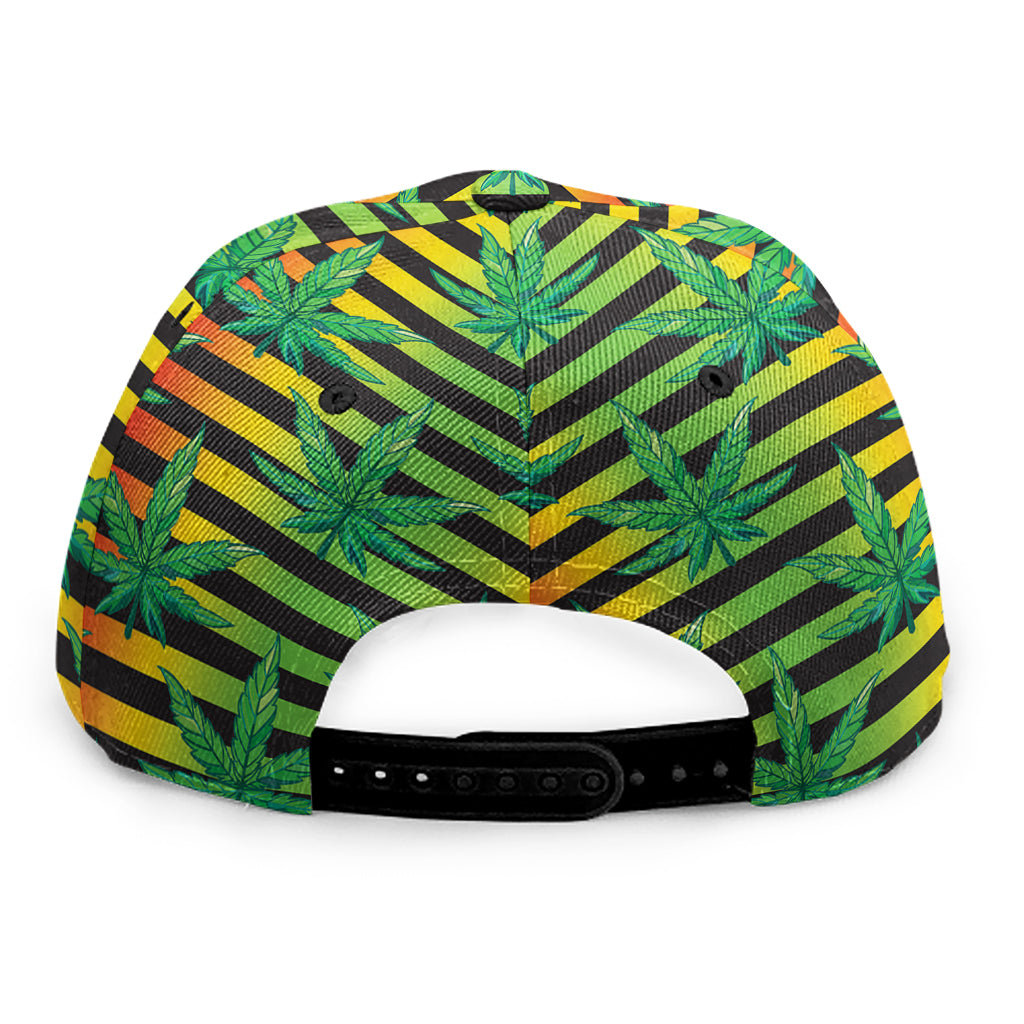 Rasta Striped Pattern Print Snapback Cap