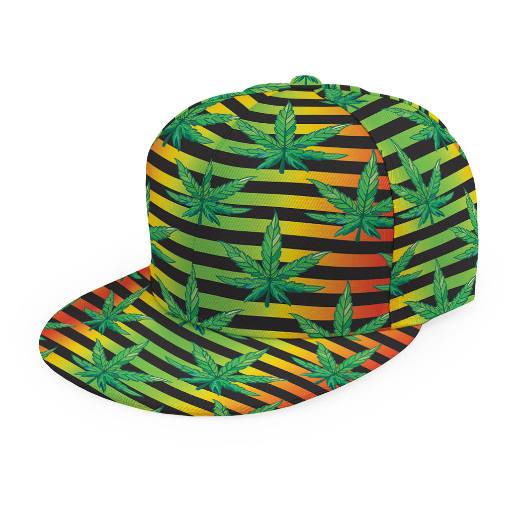 Rasta Striped Pattern Print Snapback Cap