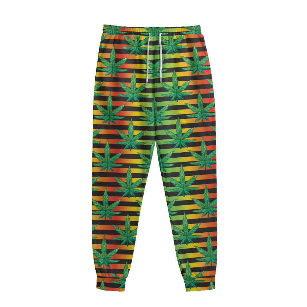 Rasta Striped Pattern Print Sweatpants