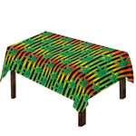 Rasta Striped Pattern Print Tablecloth