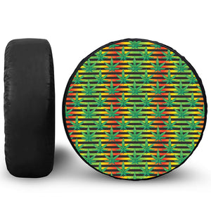 Rasta Striped Pattern Print Tire Cover