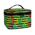 Rasta Striped Pattern Print Travel Makeup Bag