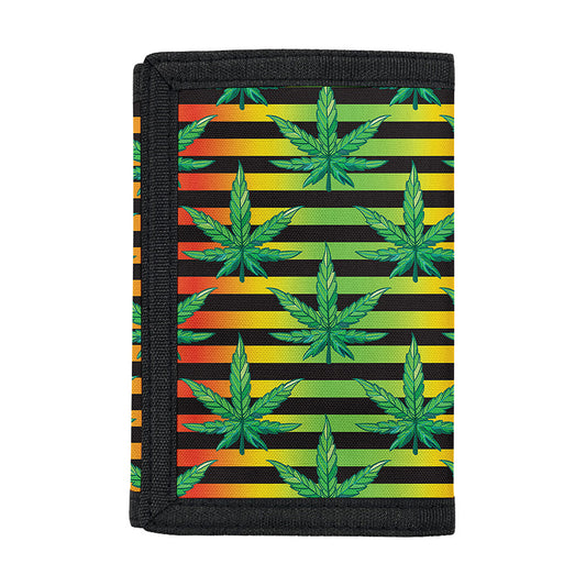 Rasta Striped Pattern Print Trifold Wallet