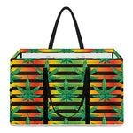 Rasta Striped Pattern Print Utility Tote Bag