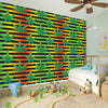 Rasta Striped Pattern Print Wall Sticker