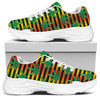 Rasta Striped Pattern Print White Chunky Shoes