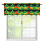 Rasta Striped Pattern Print Window Valance