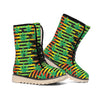 Rasta Striped Pattern Print Winter Boots