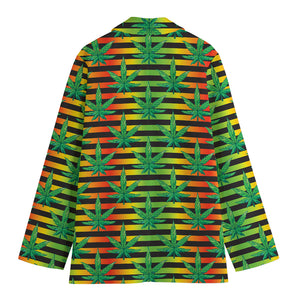 Rasta Striped Pattern Print Women's Blazer