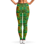 Rasta Striped Pattern Print Women's Leggings