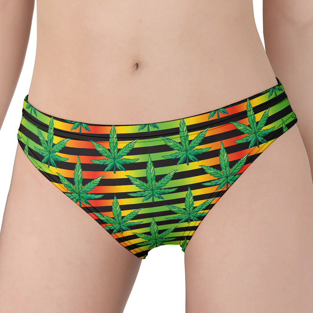 Rasta Striped Pattern Print Women's Panties