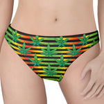 Rasta Striped Pattern Print Women's Thong