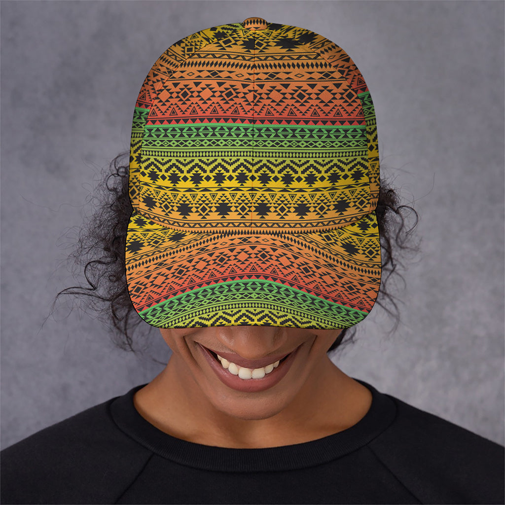 Rasta Tribal Pattern Print Baseball Cap